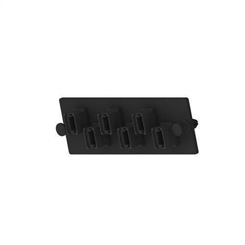 Panduit FAPH0612BLMPO Fiber Adapter Panel, 6 Key-Up / Key-Down MPOs, Type A, Horizontal, Black