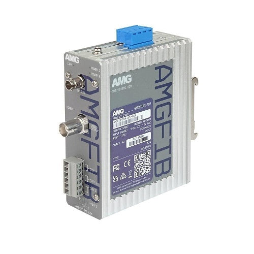 AMG Systems AMGFIB-1VR-3CC-S1B AMGFIB Series 1-Channel CVI / TVI / AHD / CVBS Video Receiver, 3-Contact Closure, Singlemode 20Km, 1-Fiber, B-Side