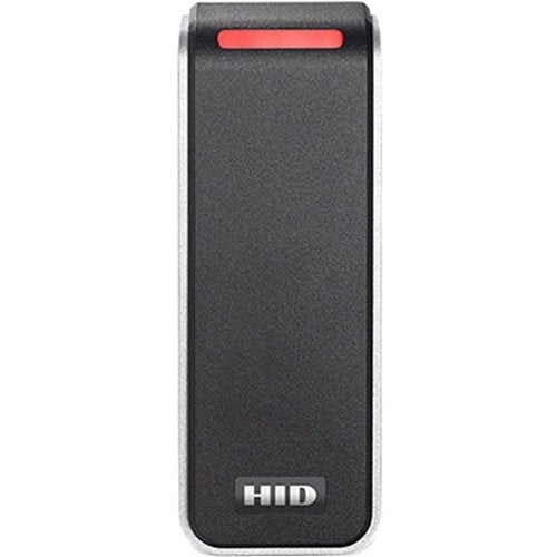 HID 20TKS-02-000278 Signo 20 Mullion Terminal Strip Reader, 13.56MHz Profile, OSDP/Wiegand, Mobile Ready, Black with Silver Trim Image of HU-20TKS0200