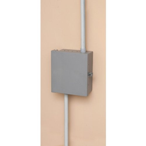 Arlington EB0708BP x x 3.5\\" Heavy-Duty Non-Metallic Enclosure Box with Back Plate, NEMA3R, Gray