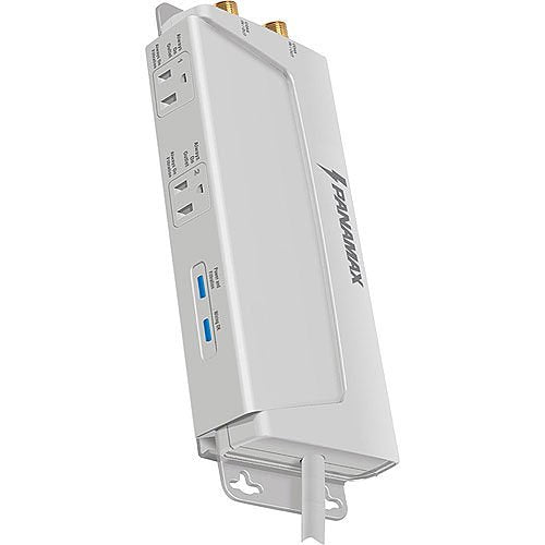 Panamax MFP-300 Max Flat Panel 300 2-Outlet Surge Protector/Power Filter with Cable/Sat Signal Protection