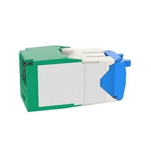 Panduit CJH6X88TGGR CAT6A Spring Shuttered Jack TG Style, Keystone Jack, Green