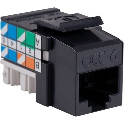 OCC KMJA602-250 CAT6 KMJ Jack, Universal 568A/B Wiring, Black