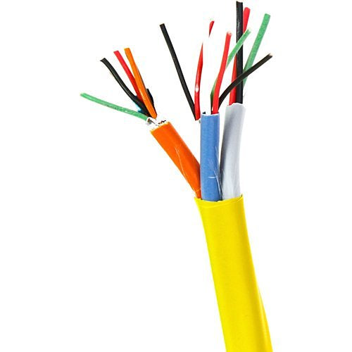 Remee R00907M1Y Stranded Riser Access Control Cable, 22/6 Shielded, 22/4 Unshielded, 22/2 Unshielded, 18/4 Unshielded, 1000' (304.8m) Reel, Yellow