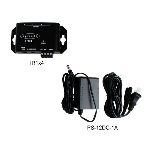 Episode KIT-IR-RPTR-1X4 Electronics 1x4 IR Repeater with Power Supply Kit