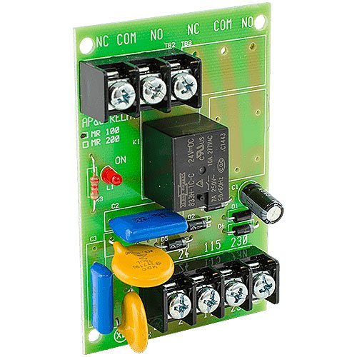 Potter MR-201/C MR Series Single DPDT Relay with LED and Enclosure, UL Listed