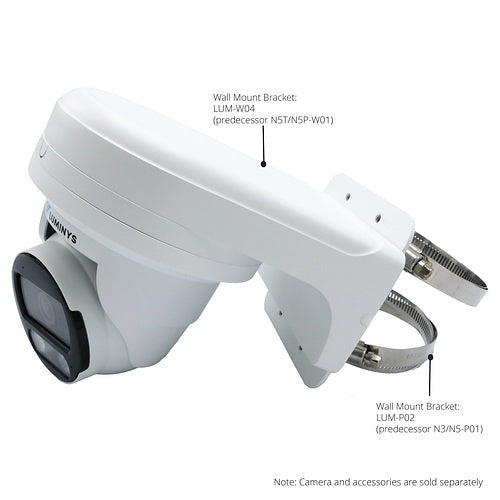 Luminys N5T-4LA2C 4MP LumiLuxSmart IP Turret  Camera, IR, White-Light LED, and Dual-Mode, 2.8mm Lens