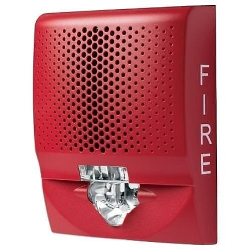 Edwards Signaling G4AVRN Genesis LED G4 Series Wall Mount Horn Strobe, Red