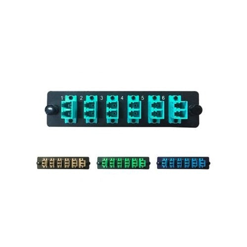 Lynn Electronics FPP-AD-L32S-06 LGX Fiber Adapter Panel with 6 LC Duplex Adapters / Ports and Internal Shutters, OM4 / OM3 Fiber Mode