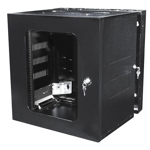 Hubbell HSQ2436 CabinetQUADCAB Wall Mount 2\'H x 36\\"D Black, Rack Cabinet and Frame