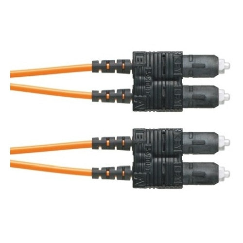 Panduit F623RSNSNSNM049 Fiber Optic Patch Cable, OM1, 2F, 3mm, PC ONFR Silver Coated Copper DUP Standard