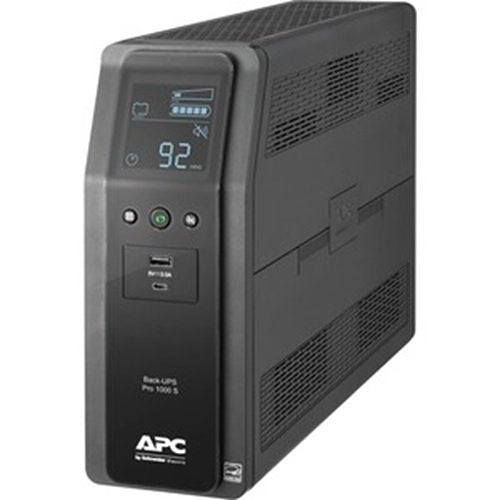 APC BR1000MS Pro 1000S Back-UPS, 1000VA, SineWave, 10-Outlets, 2-USB Charging Ports, AVR, LCD interface
