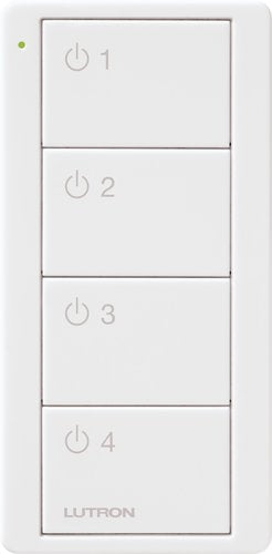 Lutron PJ2-4B-GWH-L41 4-Button, 4-Group Toggle, Pico Smart Remote, with Light Icons, White