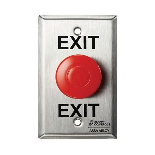 Alarm Controls EB-1-1 Exit Push Button with 1-Normally Open and 1-Normally Closed Contact, Stainless Steel