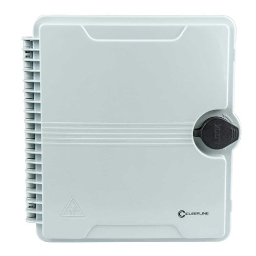 Cleerline SSF-OTB12 Outdoor Fiber Optic Plastic Enclosure, Empty, Holds 12 SC Simplex or 12 LC Duplex Adapters