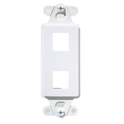 Legrand-On-Q 2-Port Decorator Outlet Strap, 10-Pk, White Image of H4-WP3412W10