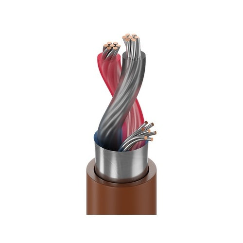 Belden 9451P 010Z1000 22/1 Pair Stranded Line Level Audio Cable, TC, CPM, O/A Foil, Flamarrest, 1000\' (304.8m) ReelTuff Box, Black Image of 7B-9451P010Z