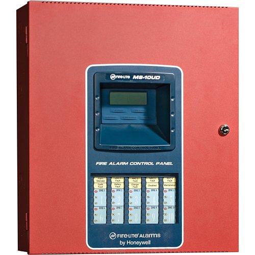 Fire-Lite MS-10UD-7C Ten-Zone, 24 Fire Alarm Control Panel with Backbox and FLPS-7 Power Supply