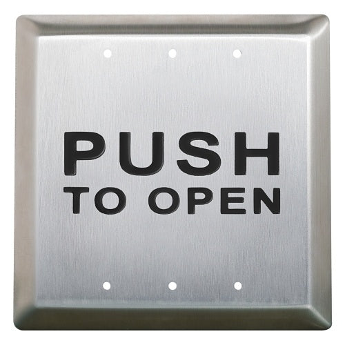 Camden CM-45/3-WT CM-45/46 Series 4.5\\" Square Push Plate Switch, Concealed Screws, Push to Open, Water-Tight, Stainless Steel