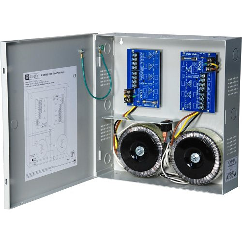 Altronix AL168600CB Power Supply with 8 PTC Outputs, 16VAC at 40A, 115VAC, BC300 Enclosure Image of AX-AL1686CB