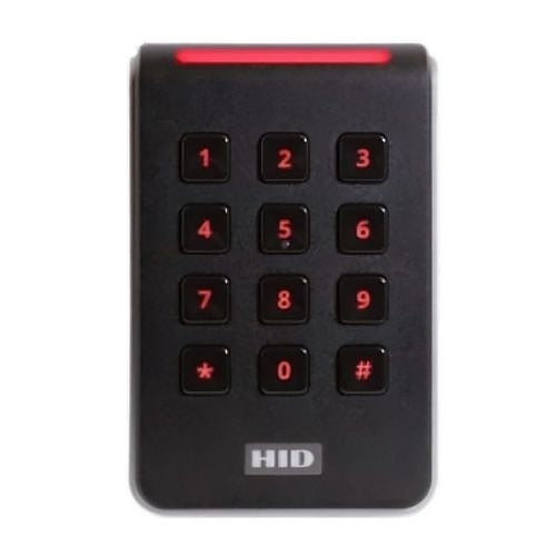 HID 40TTKS-00-00BMMD Signo 40T Mechanical Keypad Reader, Black with Silver Trim