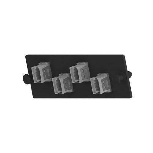 Panduit FAPH0412CGMPO Fiber Adapter Panel, 4 Key-Up / Key-Up MPOs, Type B, Horizontal, Charcoal Gray