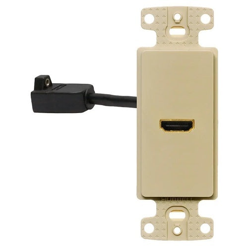 Hubbell NS801I Decora Frame HDMI 110 Set Active Wall Plate Insert, Gray
