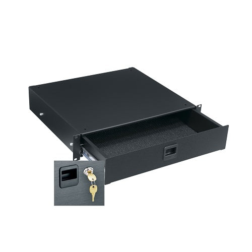 Middle Atlantic TD2LK Heavy Duty Rack Mounted Drawer, Textured Face with Lock