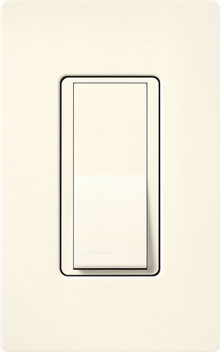 Lutron SC-1PS-BI Claro Single Pole, On / Off Rocker Switch, 15A, Satin Finish, Biscuit