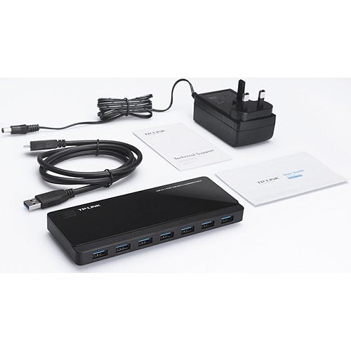 TP-Link UH720 USB 3.0 7-Port USB Hub with 2-port Power Charge Ports, Black
