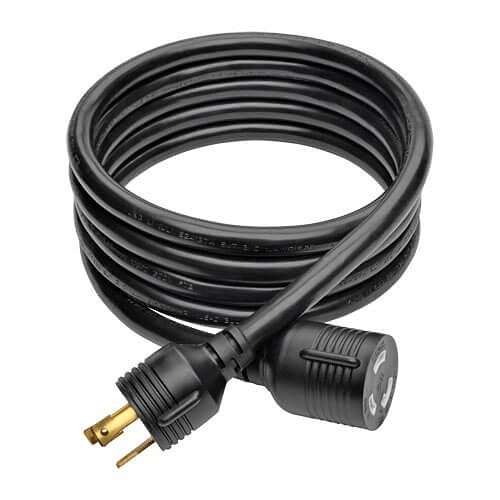 Eaton Tripp Lite P046-010-LL-30A Power Extension Cord, NEMA L5-30P to NEMA L5-30R- Heavy-Duty, 30A, 125V, 10 AWG, 10\' (3.05 m), Black, Locking Connectors