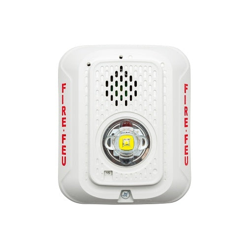System Sensor P2WLED-B 2-Wire Bilingual Horn Strobe, Wall, White