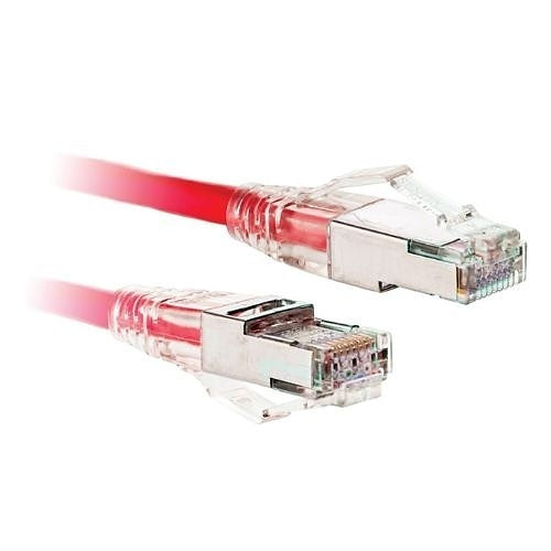 Signamax C6AS-328RD-10FB 28 AWG CAT6A F/UTP Cable, Snagless, 10\', Red