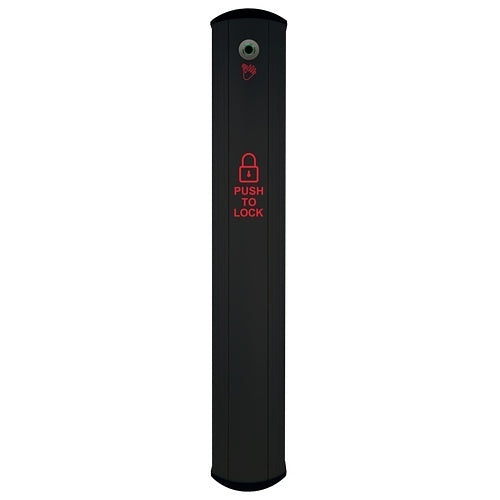 Camden CM-7536VR/8B-BLK Column Series 36\\" Push Plate Switch with Hands-Free Sensor, Lock Symbol and Push to Lock, Black