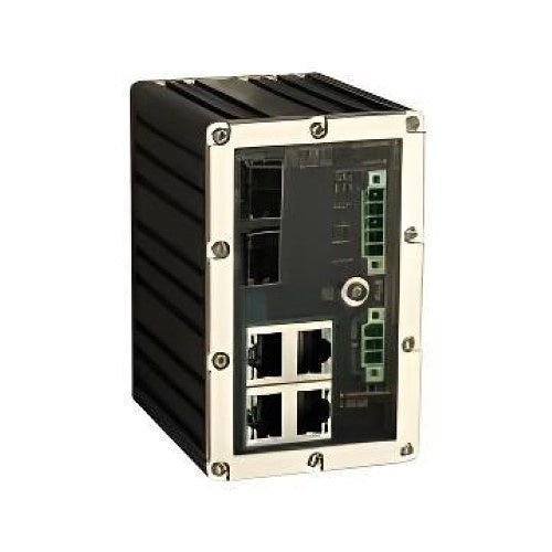 KBC Networks ESMGS4-P2-B 6-Port Industrial Managed Gigabit Switch, 4-Port 10/100/1000M PoE, 2-Port Gigabit SFP