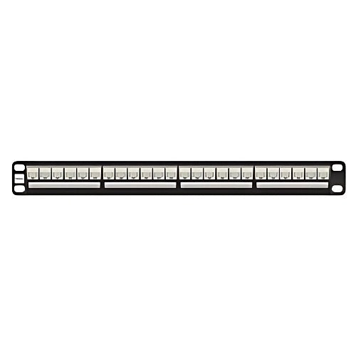 Paige 710931M CAT6 24-Port Patch Panel, Metal, Black