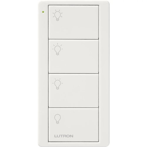 Lutron PJ2-4B-GWH-L31 4-Button, Scene Control, Pico Smart Remote, with Light Icons, White