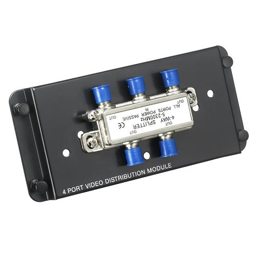 Hubbell NSOVM42G Net Select Module, 4-Way Coax, 2.3GHz, Plastic