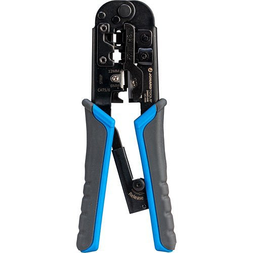 Jonard Tools RJ11/12, RJ45 Pass-through Modular Crimping Tool 6-in-1 Image of J0-UC4569