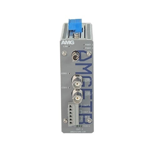 AMG Systems AMGFIB-2VR-3CC-M1B AMGFIB Series 2-Channel CVI / TVI / AHD / CVBS Video Receiver, 3-Contact Closure, Multimode 500m, 1-Fiber, B-Side