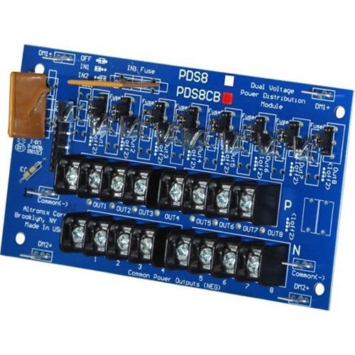 Altronix Dual Input Power Distribution Module, 8 PTC Outputs Image of AX-PDS8CB