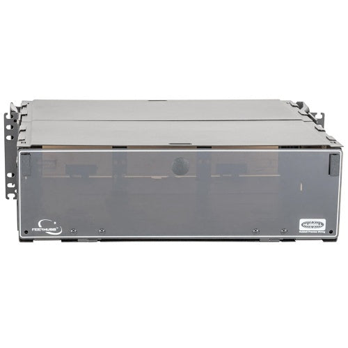 Hubbell FCR3U12SPX FCR-X Series Fiber Rack Mount Unloaded Enclosure, 3U, 12 LGX Panels, Horizontal, Black