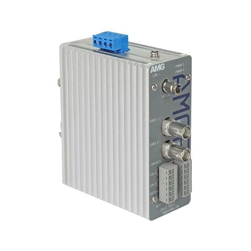 AMG Systems AMGFIB-2VT-1SD-3CC-M1A AMGFIB Series 2-Channel CVI / TVI / AHD / CVBS Video Transmitter, 1-Port Duplex RS422/485 Serial Data, 3-Contact Closure, Multimode 500m, 1-Fiber, A-Side