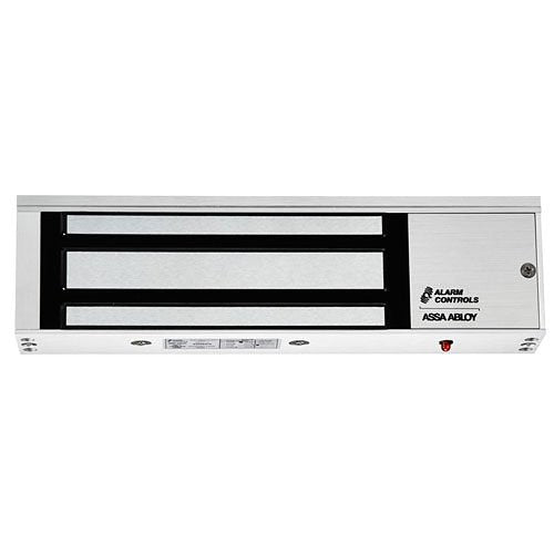 Alarm Controls 600L Single Magnetic Lock with Red LED Status Indicator, Clear Anodized