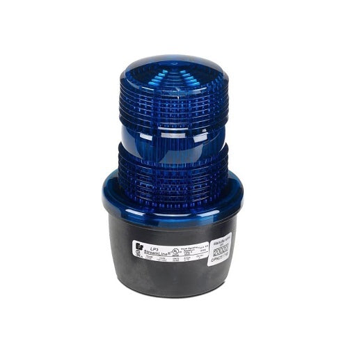 Federal Signal LP3S-012-048B StreamLine Strobe Light, Surface Mount, 12–48VDC, Blue Lens