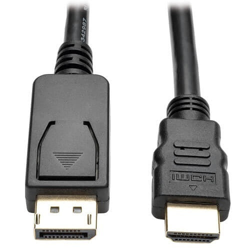 Tripp Lite P582-006-V2 DisplayPort 1.2 to HDMI Adapter Cable, DP with Latches to HDMI M/M, 4K, 6\' (1.8m)