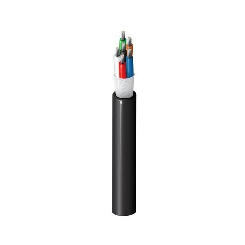 Belden 5304U1 0101000 18/6 Stranded TC Security and Audio Cable, CMG, FPL, PLTC, 1000\' Reel, Black