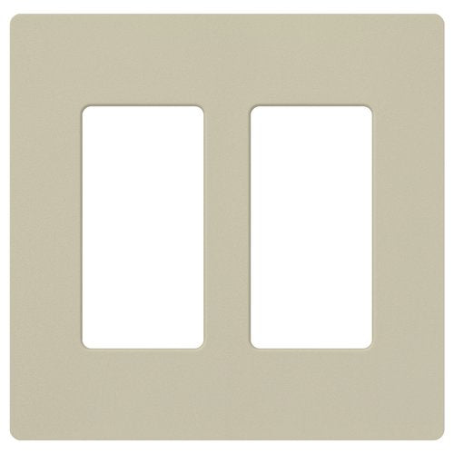 Lutron SC-2-CY Claro 2 Gang Wall Plate for Decorator-Style Dimmers, Switches, and Outlets, Satin Finish, Clay