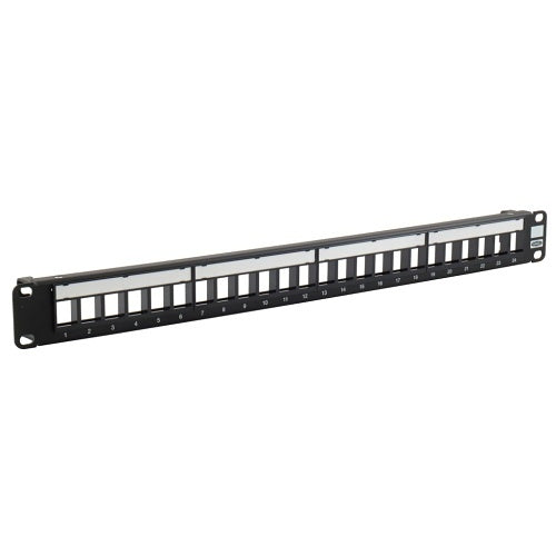 Hubbell HPJ24W 24-Port Patch Panel, Unloaded, 19x1.75\\", White