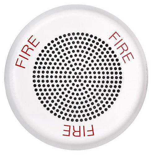 Eaton ELFHNWC Wheelock Eluxa Low Frequency Horn, Ceiling, FIRE Lettering, 24V, White